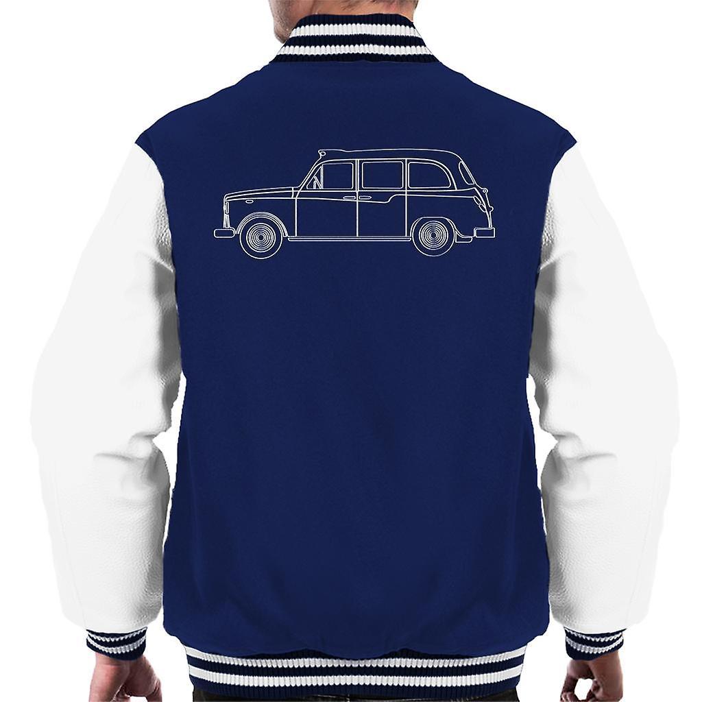 London Taxi Company TX4 Outline Men's Varsity Jacket Navy/White X-Large