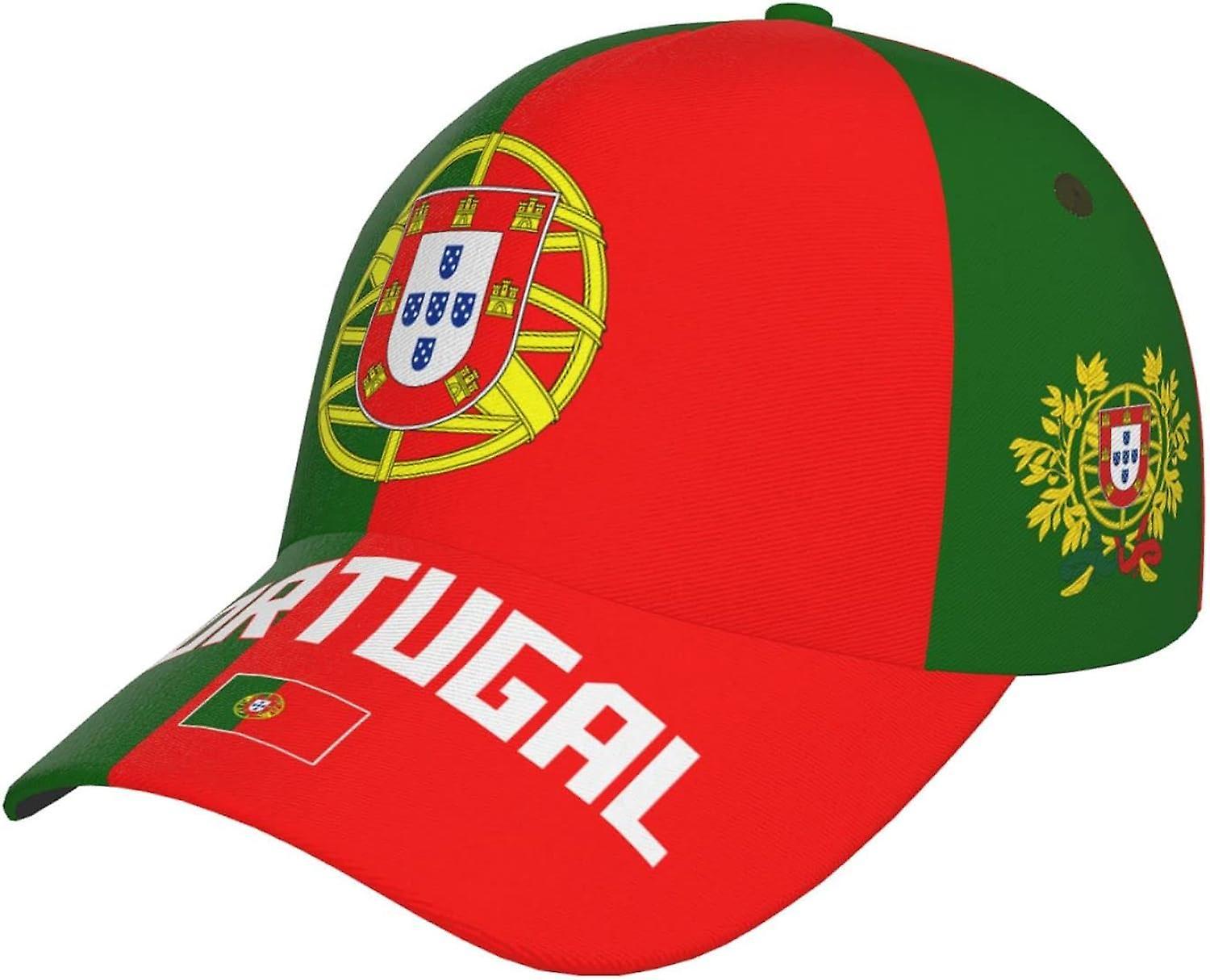 Kerota Portugal Flag Cool Portuguese Baseball Cap 3D Full Print Adult Unisex Adjustable Hat Soccer Patriotic Caps bm-4647 color1476