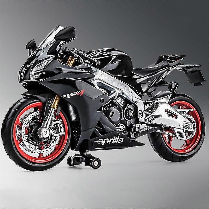 Toy Cars 1/12 Aprilia RSV4 RR1000 Alloy Die Cast Motorcycle Model Toy Car Collection Autobike Shork-Absorber Off Road Autocycle Toy Gift Black no box