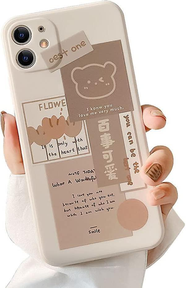 Liangnv Compatible With Iphone 11 Case With Cute Bear 3d Cartoon Pattern For Women Girls Soft Silicone Protective For Iphone 11-brown Brown -