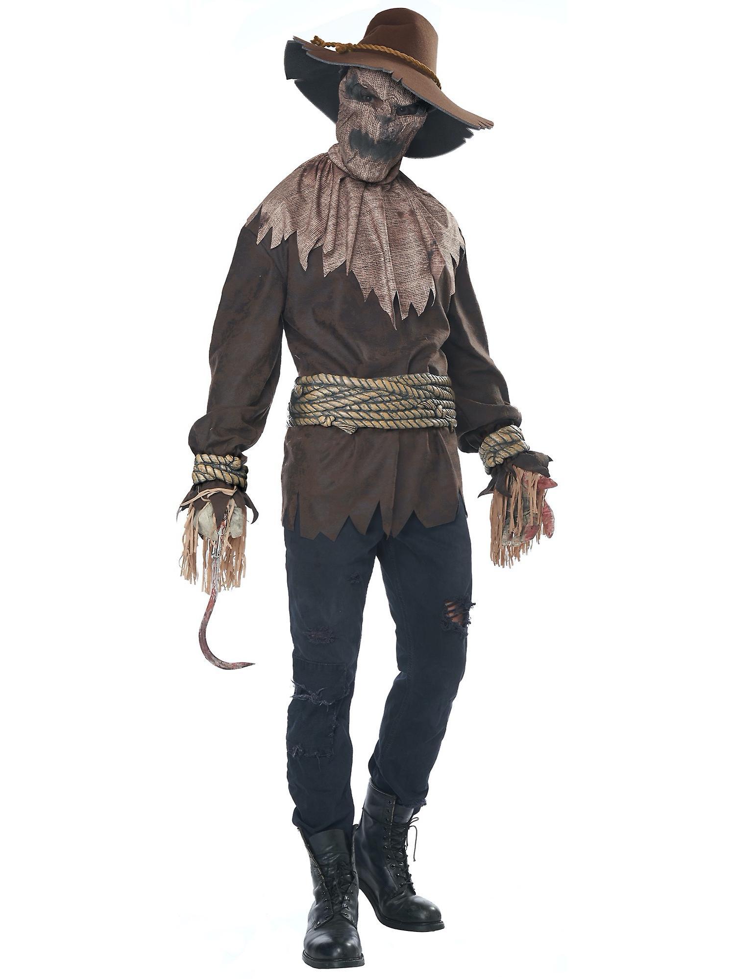 California Costume Collections Killer in the Cornfield Scarecrow Horror Monster Haunted Halloween Mens Costume Brown L/XL (42-46)