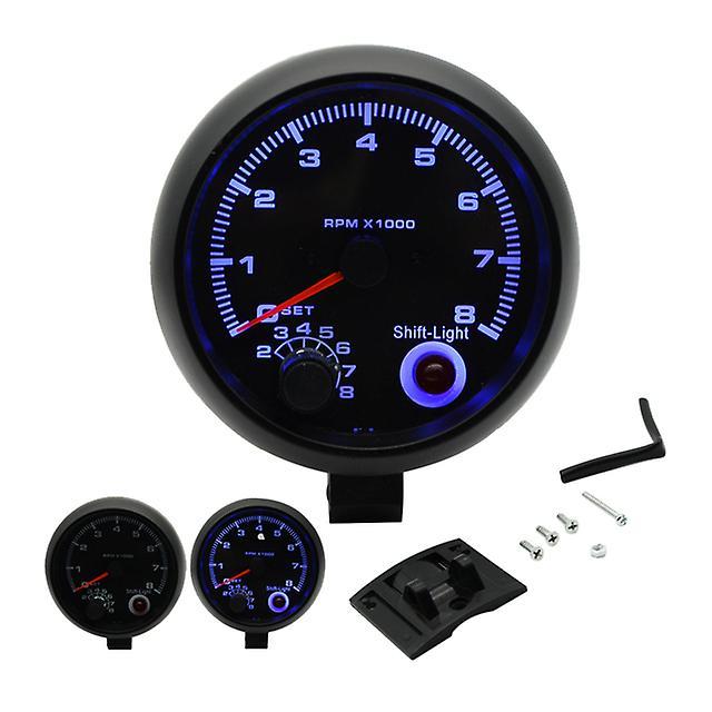 Gauges New3.75 Inch Universal Car Tachometer 12v 0-8000 Rpm Engine Speed Gauge With Warning Light For 4/6/8 Cylinder Engine Accessories Blue