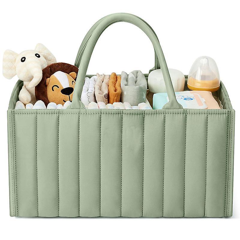 Guoxuan Baby Diaper Caddy Organizer - Stylish Nursery Storage Basket For Diapers And Baby Wipes - A Baby Gift Registry For Baby Shower List And Bab...