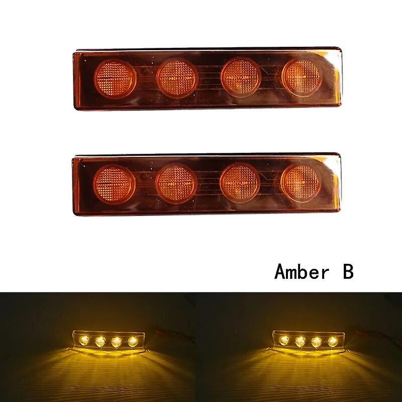 Eccpp 2pcs White Amber Led lights for Scania truck Top Sun Visor Signal Light Scania corner lights Scania spare parts 1798980 1910437 Amber A CHINA