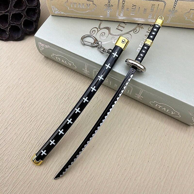 Atuto 24cm Kikoku Katana Trafalgar D. Water Law One OP Piece Anime Peripherals All Metal Samurai Sword Weapon Miniature Model Ornament