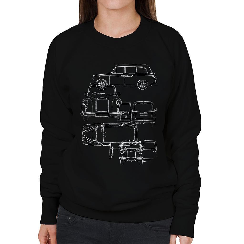 London Taxi Company Blueprint Women's Sweatshirt Black Small