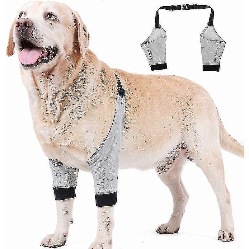 Zhiyi Dog Elbow Protector Adjustable Front Leg Sleeve Pet Operation Injury Recovery Protective Brace 1 Pair L