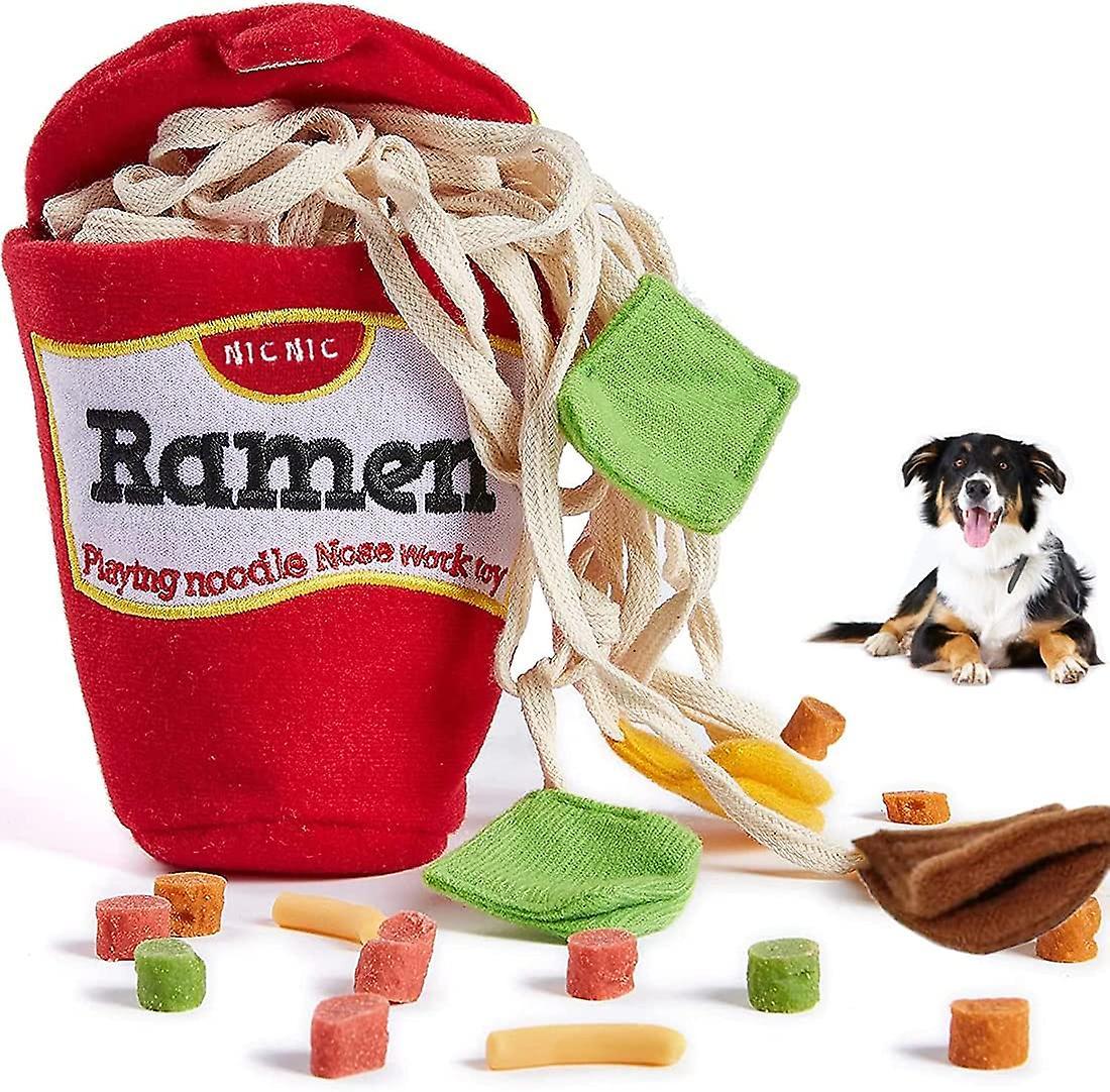 Heytea Cute & Funny Dog Interactive Ramen Noodle Cup Plush Toys, Dog Treat Puzzle Hide And Seek Games For Boredom, Mind Stimulating And Stress Reli...