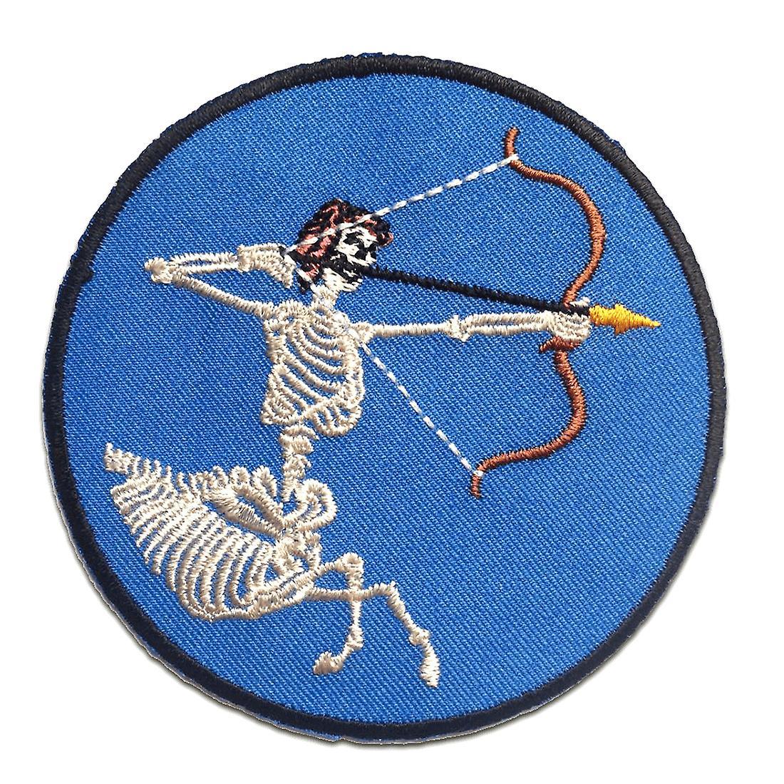 Catch the Patch Patch - Skeleton with bow - blue - Ø8.7 cm - Appliqués Patches