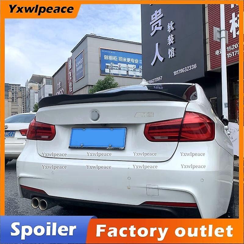 Motorcycle Psm Style Carbon Fiber Exterior/ABS Gloss Black Rear Trunk Spoiler Trunk Wing Car Styling for BMW 3 Series F30 2013 - 2018Motorcycle Nec...