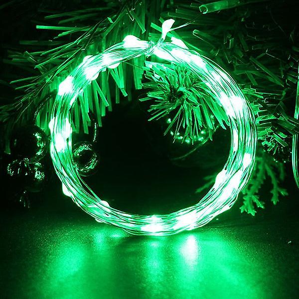 Slowmoose Led String Battery Operated Wire Fairy Garland Light Green 10m 100leds