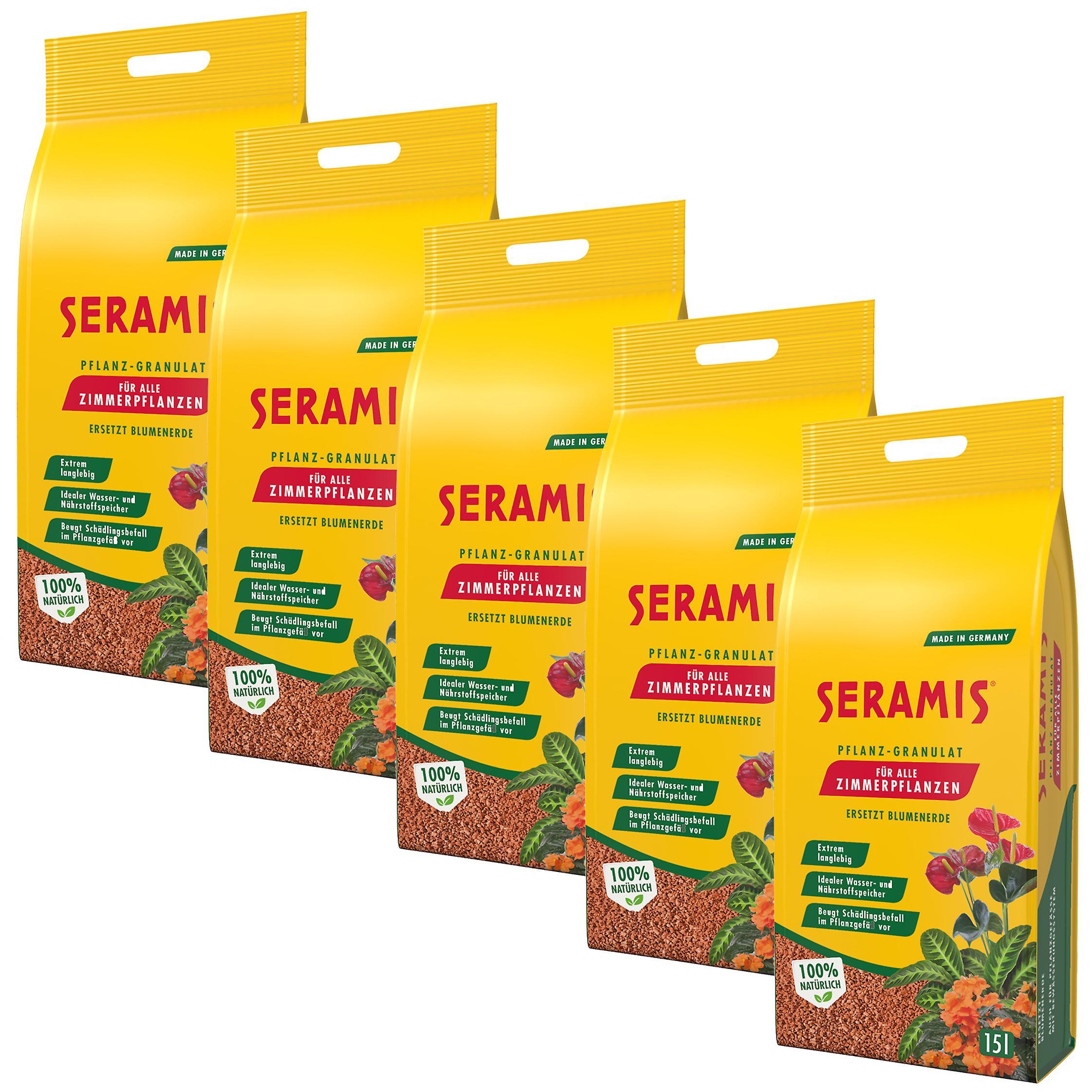 5 x SERAMIS® plant granules for indoor plants, 15 liters