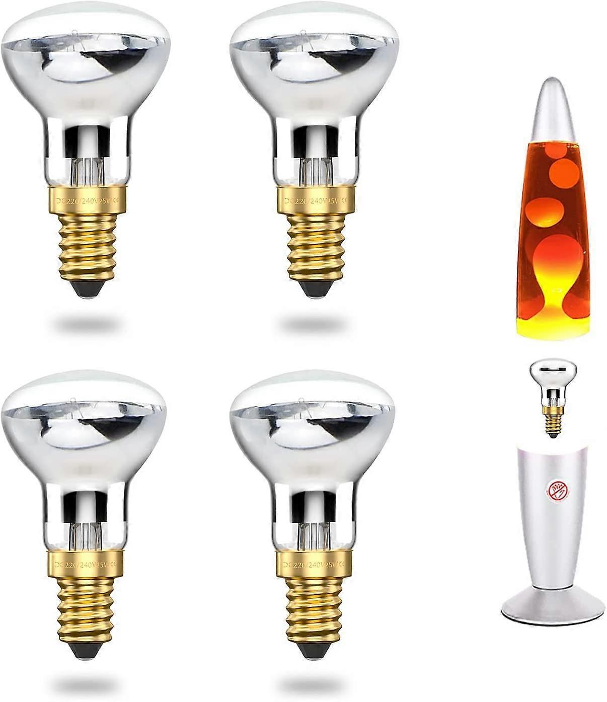 Tinor 25W E14 Lava Lamp Bulb R39 Reflector Bulb Incandescent Lamp 25W E14 R39 Lava Lamp Bulb (4pcs) [Energy Class A++]