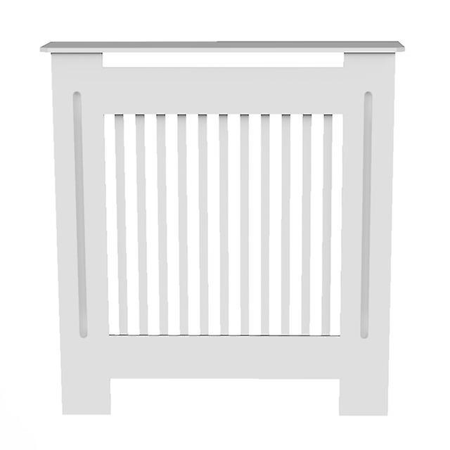 Unho 92cm Tall Large Radiator Cover Vertical Cabinet Mdf Grill Shelf White 78x19x92cm