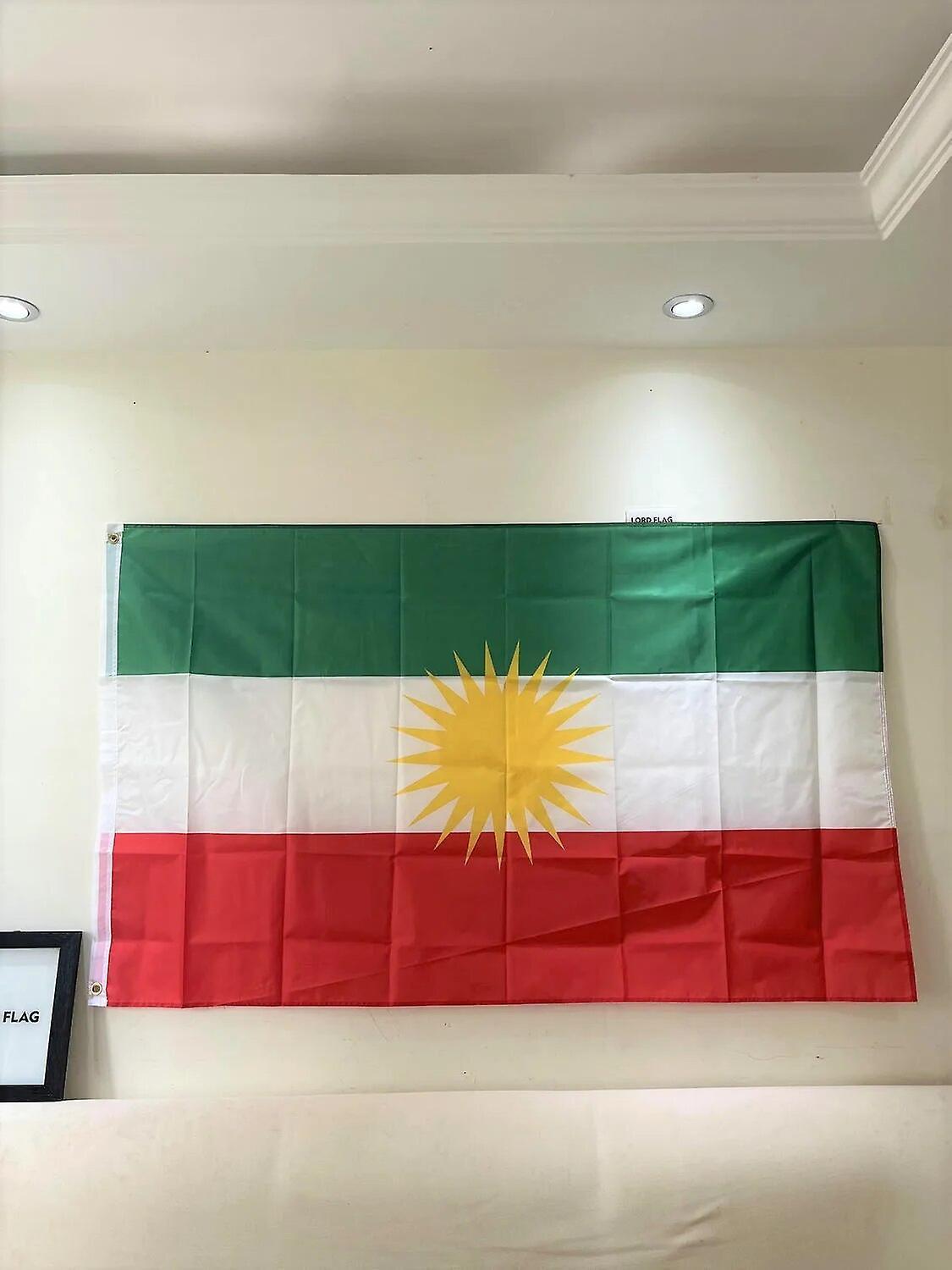 Scitoo Custom Kurd Kurdish National Flag 90x150cm Hanging polyester 2 Sides Printed Red White Green Kurdistan flags 90 x 150cm