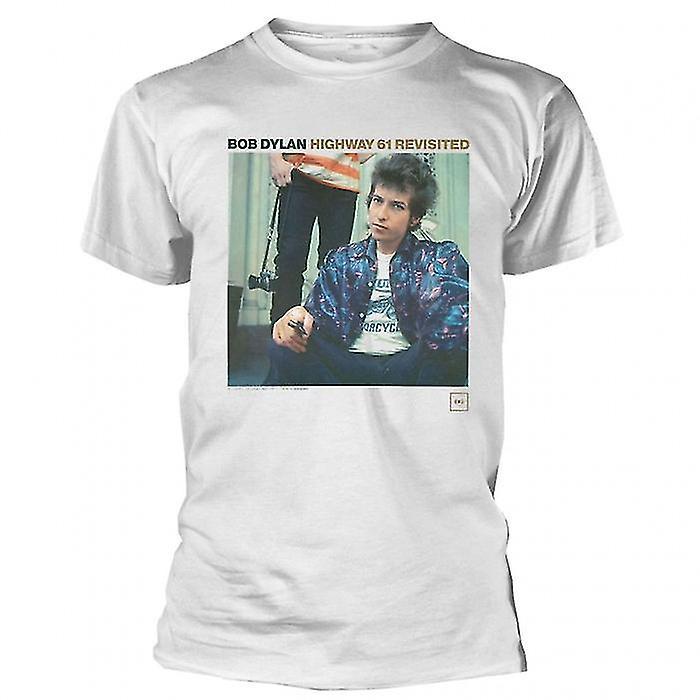 Bob Dylan Unisex Adult Highway 61 Revisited Cotton T-Shirt White L