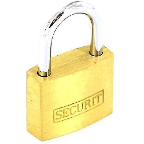 Securit Brass Padlock With 3 Keys 25mm