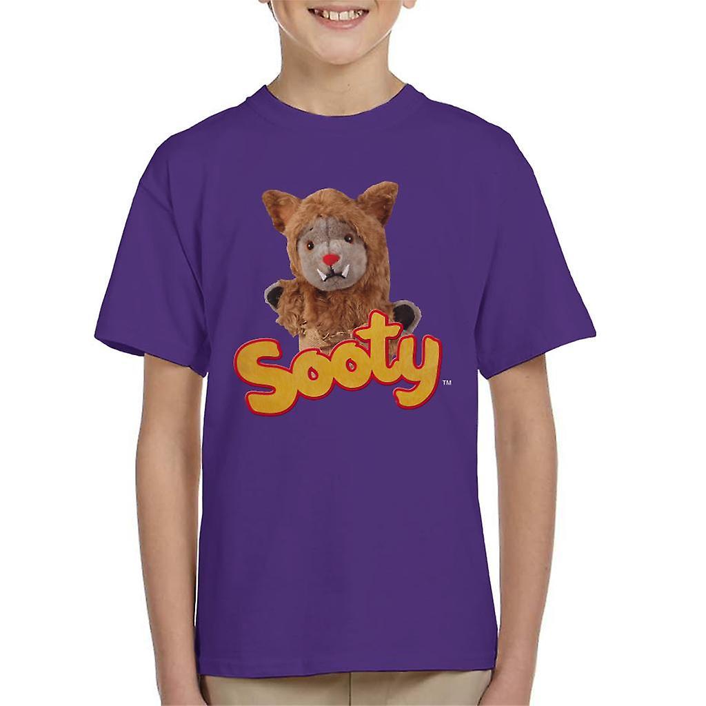 Sooty Halloween Sweep Werewolf Kid's T-Shirt Purple X-Small (3-4 yrs)