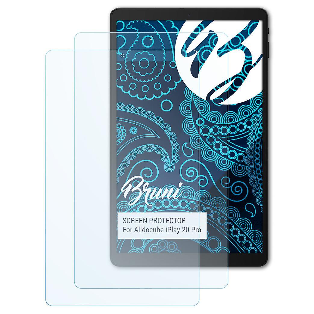 Bruni 2x protective film compatible with Alldocube iPlay 20 Pro film clear