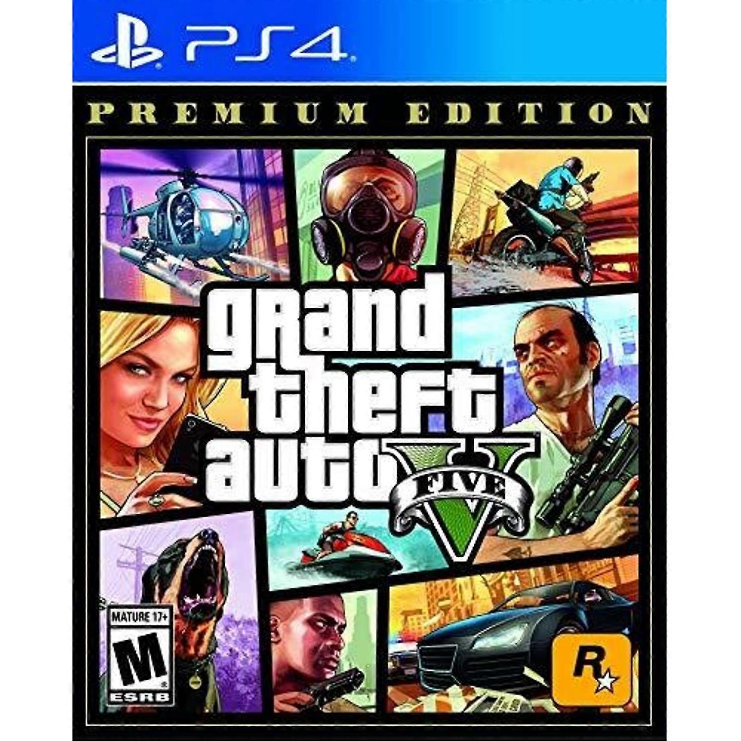 Take 2 Interactive Grand Theft Auto V Premium Online Edition for PlayStation 4 StandardEdition  [VIDEOGAMES] PS 4 USA import