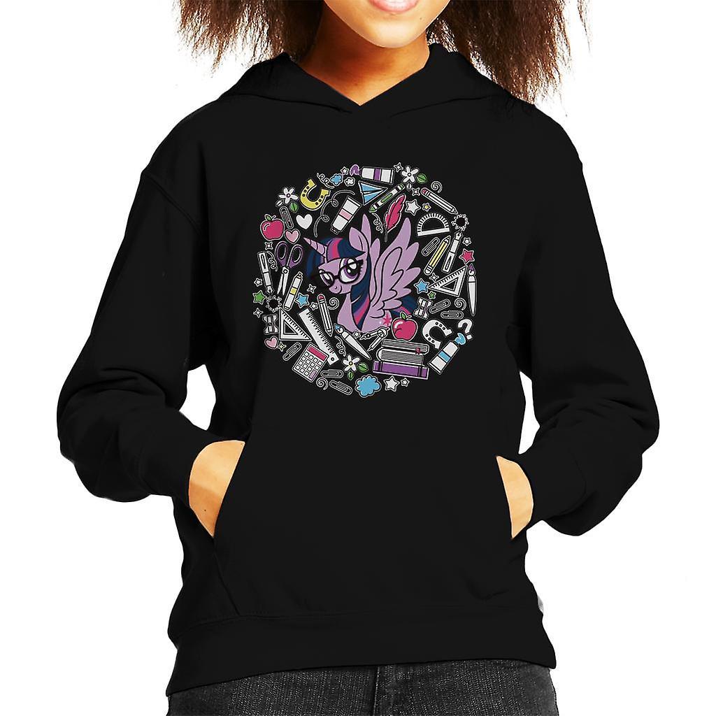 My Little Pony Twilight Sparkle Ready For School Kid's Hooded Sweatshirt Black X-Large (12-13 yrs)