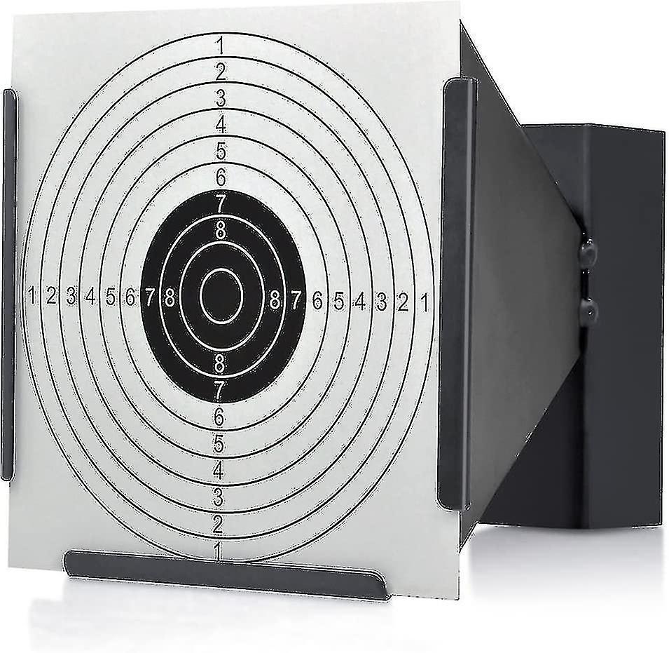 14 X 14cm Target Stand + 100 Targets Air Pellet Trap Airsoft Rifle Black Funnel Chumian