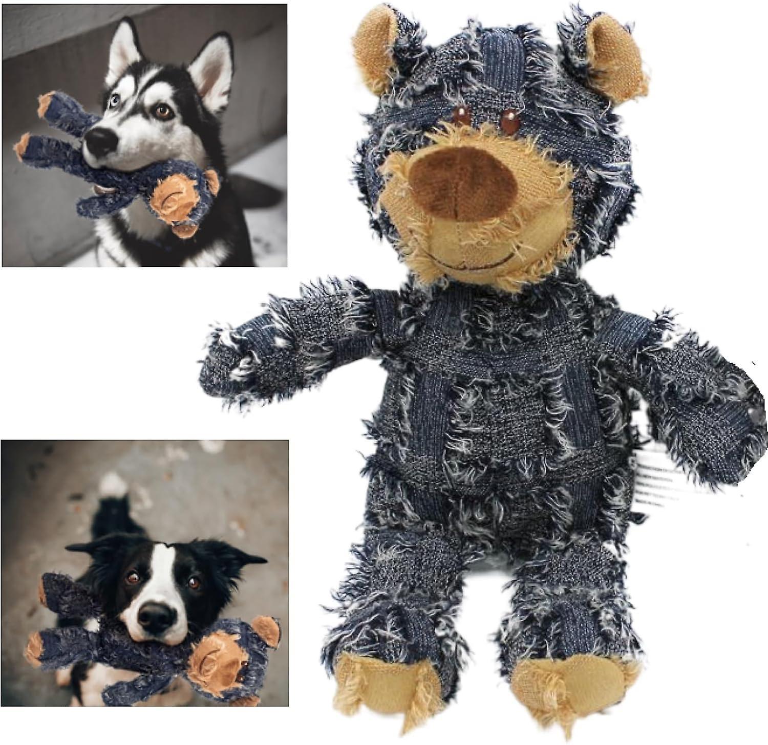 Wjiaer Dog Companion for Heavy Chewers- 2024 New Indestructible Robust Bear, Durable Squeaky, Unbreakable Stuffed Plush Toys for Aggressive Chewers...