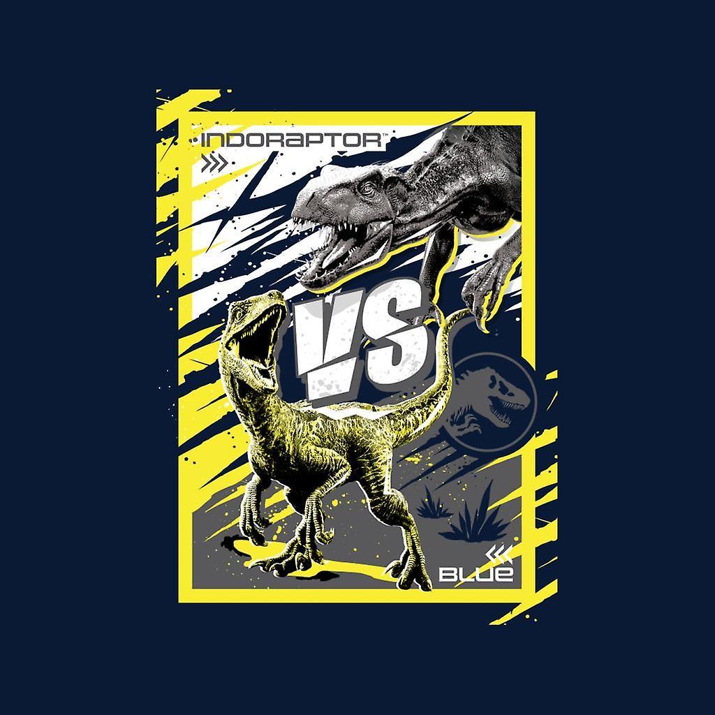 Jurassic Park Jurassic World Indoraptor Vs Blue Men's T-Shirt Navy Blue Medium