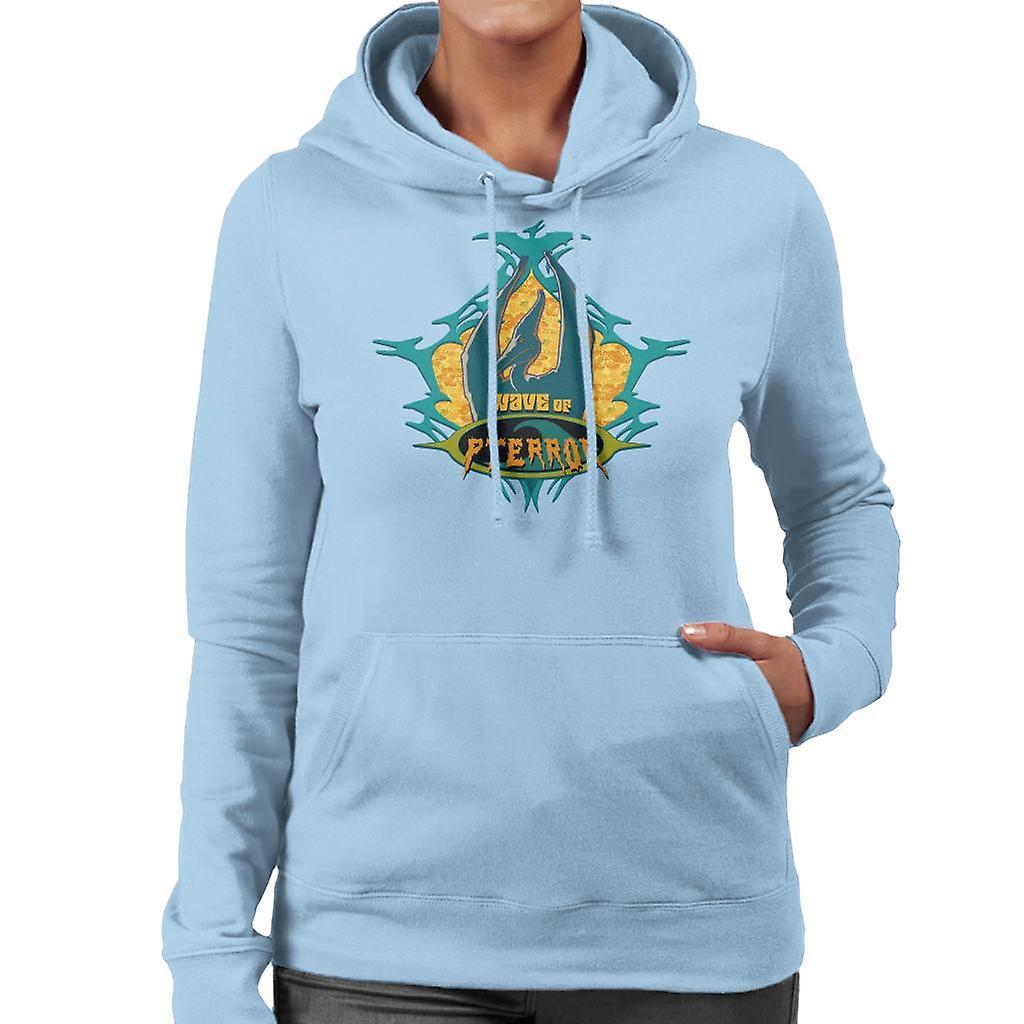 Jurassic Park Pteranodon Wave Of Pterror Women's Hooded Sweatshirt Sky Blue X-Large