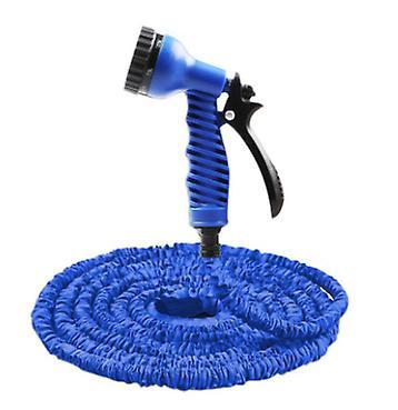 Slowmoose Garden Expandable Magic Flexible Water Hose, Plastic Pipe With Spray Gun Blue 50ft