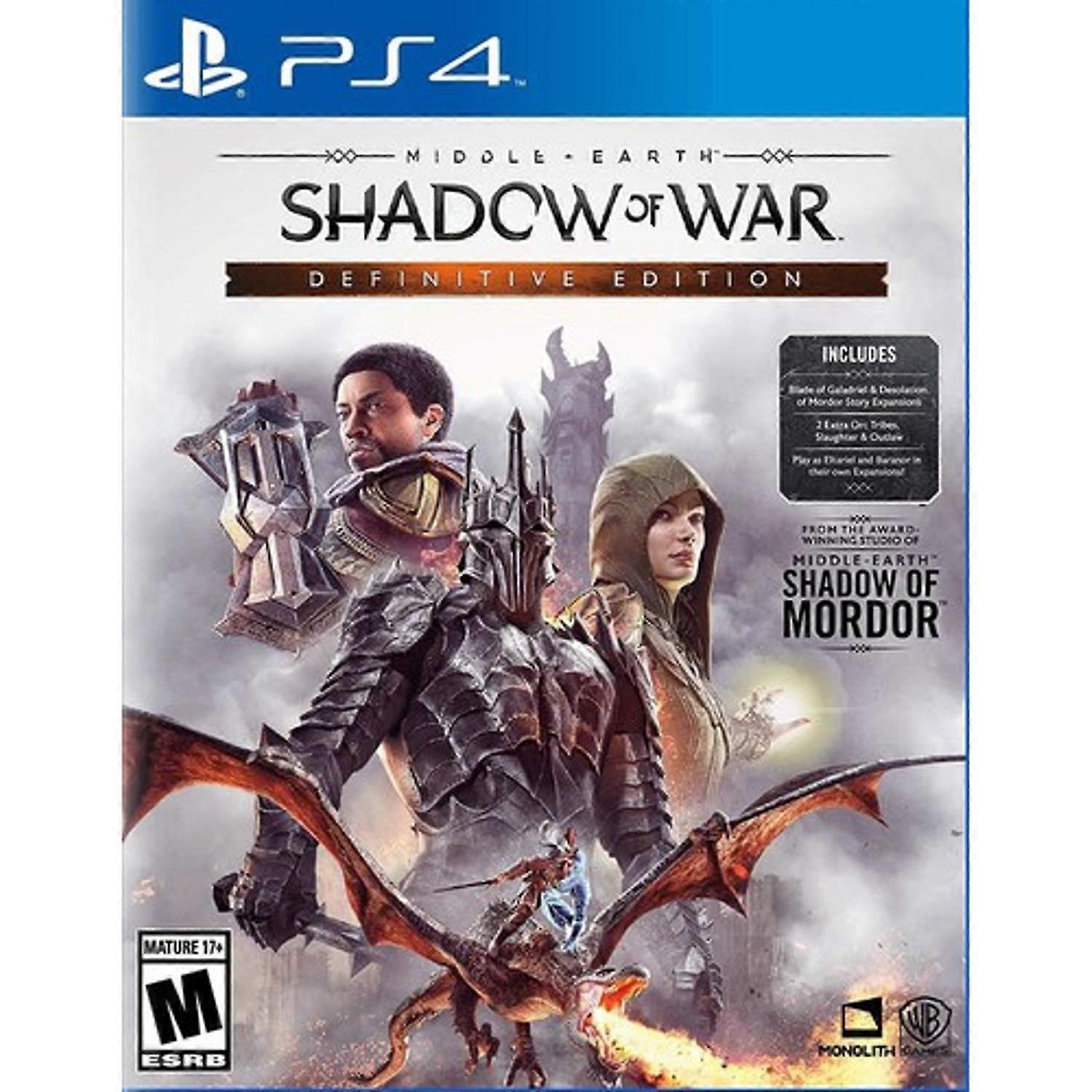 Warner Bros Games Middle Earth: Shadow of War - Definitive Edition for PlayStation 4  [VIDEOGAMES] PS 4 USA import