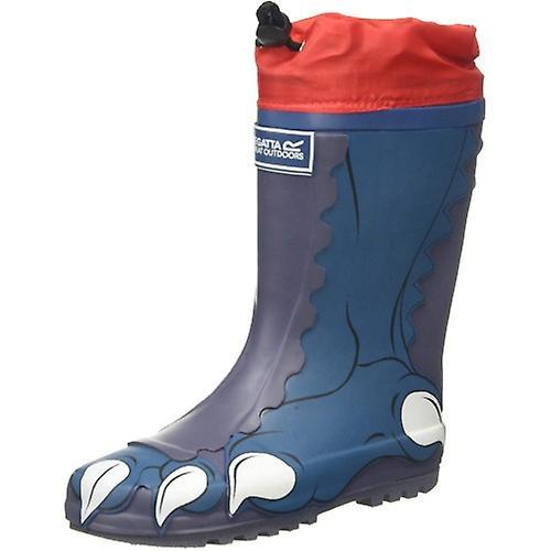 Dare2b Dare 2B Childrens/Kids Mudplay Dinosaur Wellingtons Red/Black Solid 7 UK Child