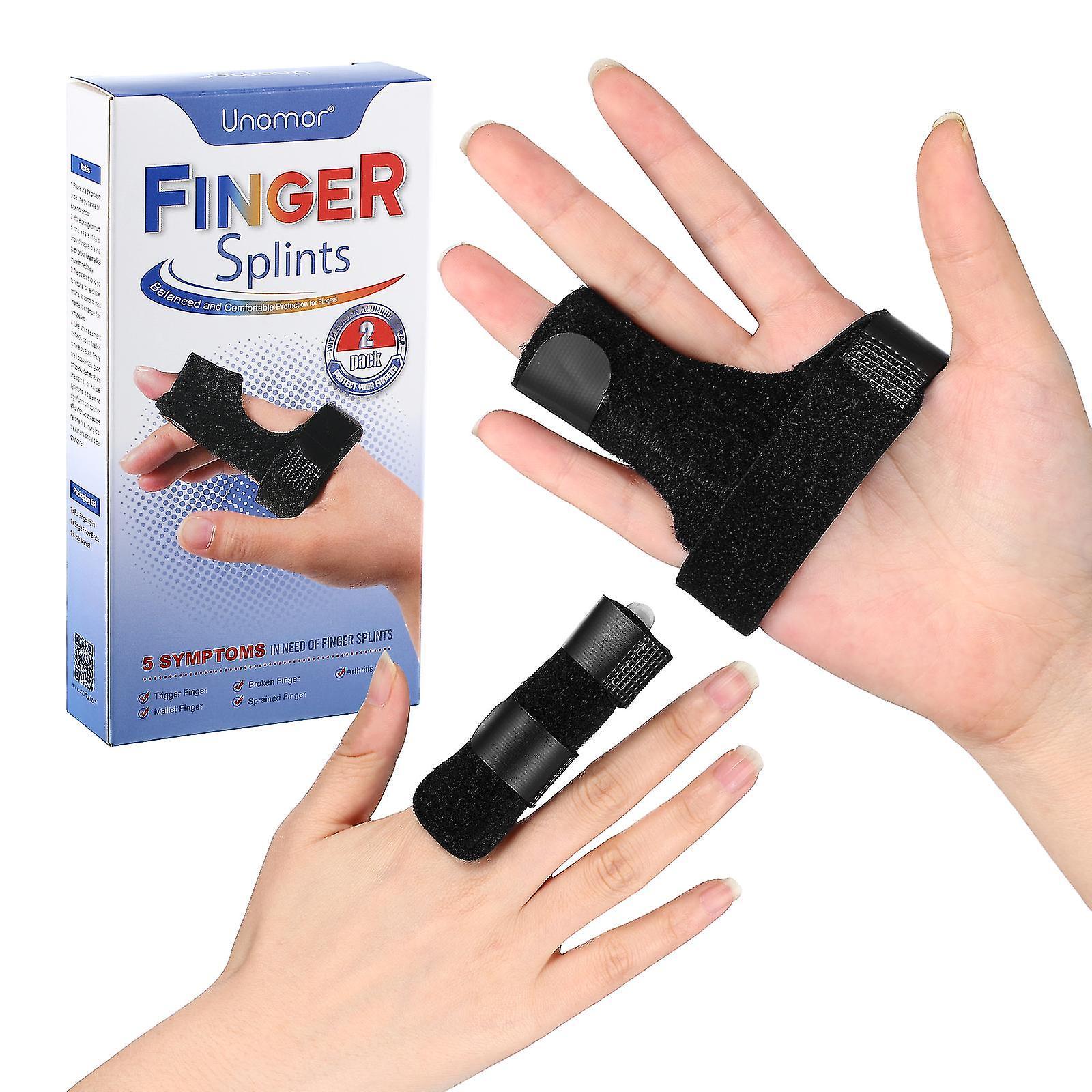 LINCMAN Finger Splints Trigger Finger Finger Splints Broken Finger Mallet Finger Splint Finger Brace Trigger Finger Splint Black