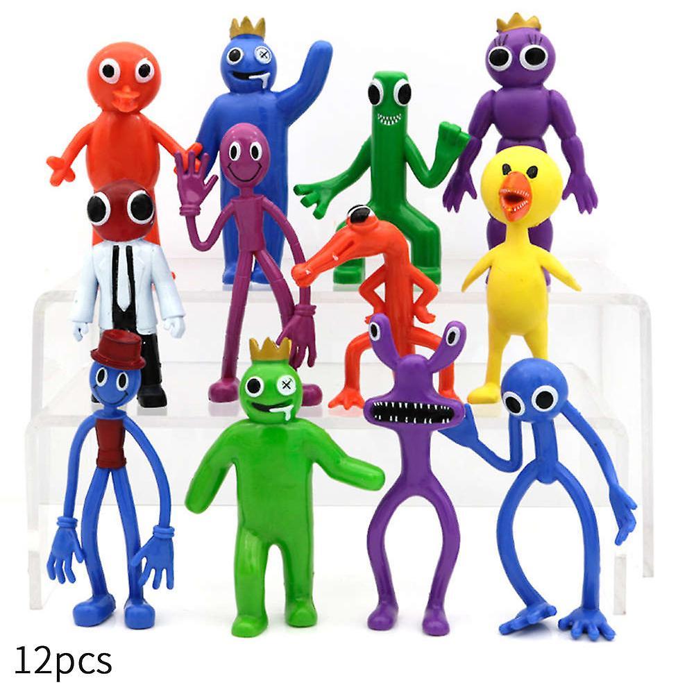 Lequeen 12pcs/set Rainbow Friends Action Figures Toys Minifigures Cake Topper Home Decoration Gifts2023