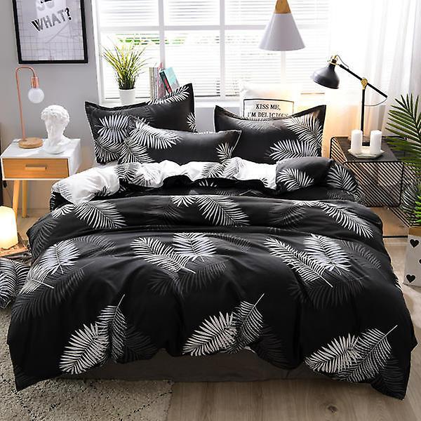 Slowmoose Pastoral Style Nature Plant Flower Print Bedding Sheet JSD-YM Queen 4pcs / Flat Bed Sheet