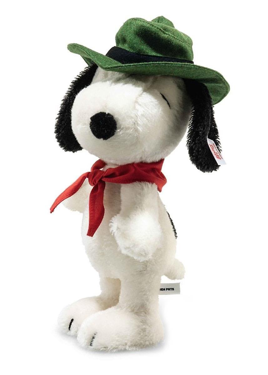 Steiff Snoopy Beagle Scout 50th Anniversary - 27 cm - Collectable Soft Toy White