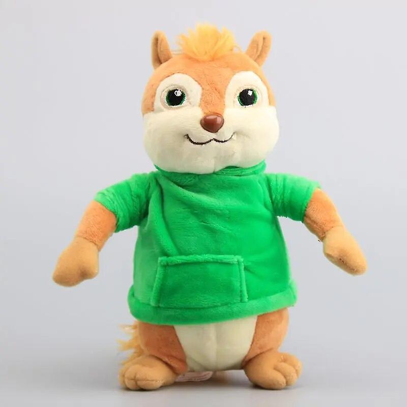 Aintier Alvin and the Chipmunks Halloween Plush Toys Kawaii Fluffy Chipmunks Stuffed Animals 9" 22 CM Children Xmas Gift Green Color