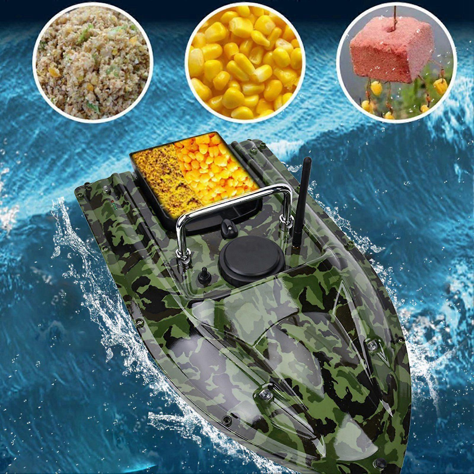 Moselota RC 500m Remote Control  Fishing Lure Bait Boat Fish Finder with LED Night Light - Waterproof and Durable[US-110V]