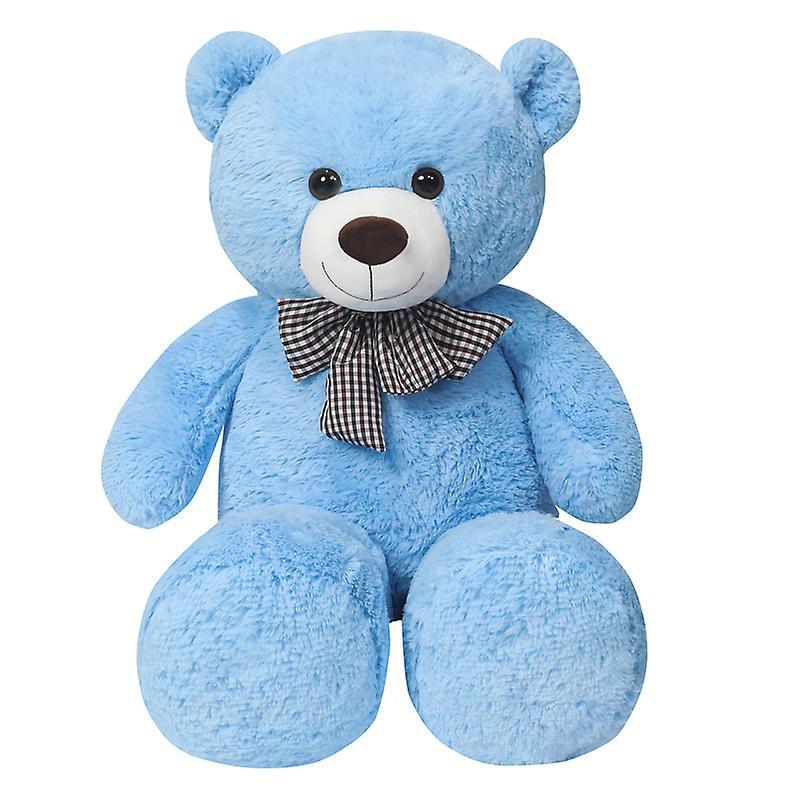 Carrep Giant 95/120/140cm Soft Teddy Bear Plush Toys Pink&brown Bear Super Big Hugging Pillow Animal Cushion Children Birthday Gift Blue 95cm