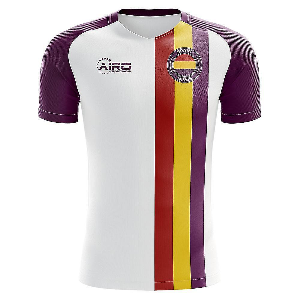 Airo Sportswear 2023-2024 Spanish Republic Away Concept Football Shirt - Kids White MB 27-29 inch Chest (69/75cm)