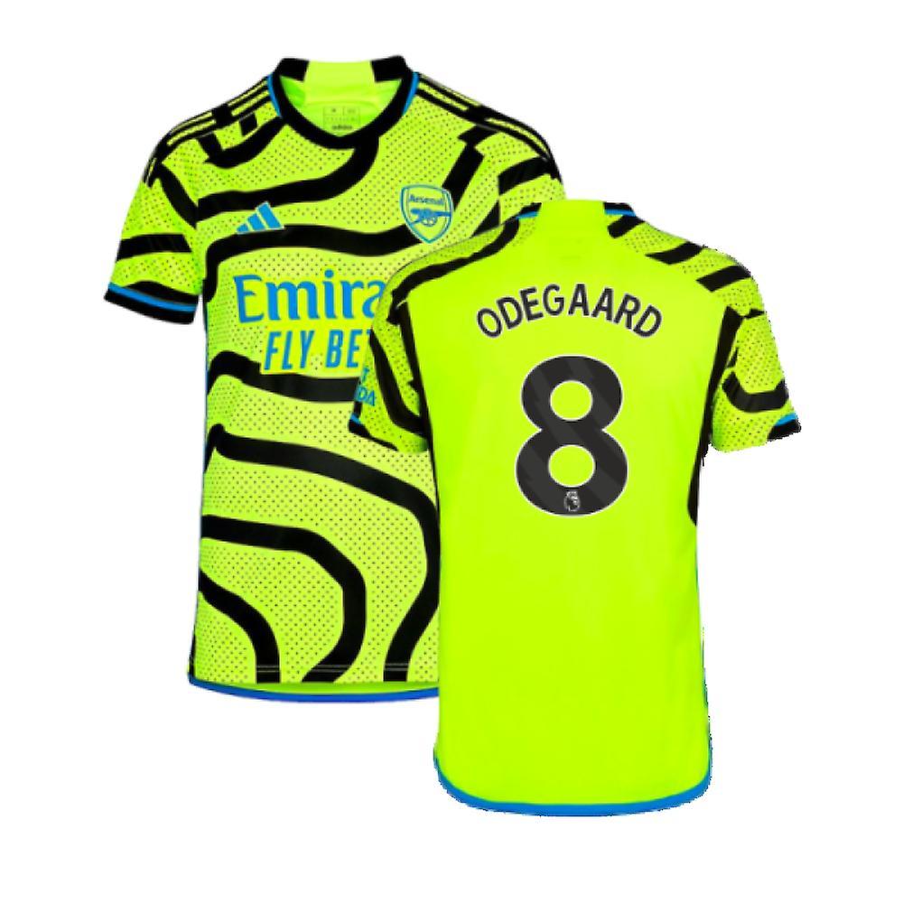 Adidas 2023-2024 Arsenal Away Shirt (Kids) (Odegaard 8) Yellow XLB