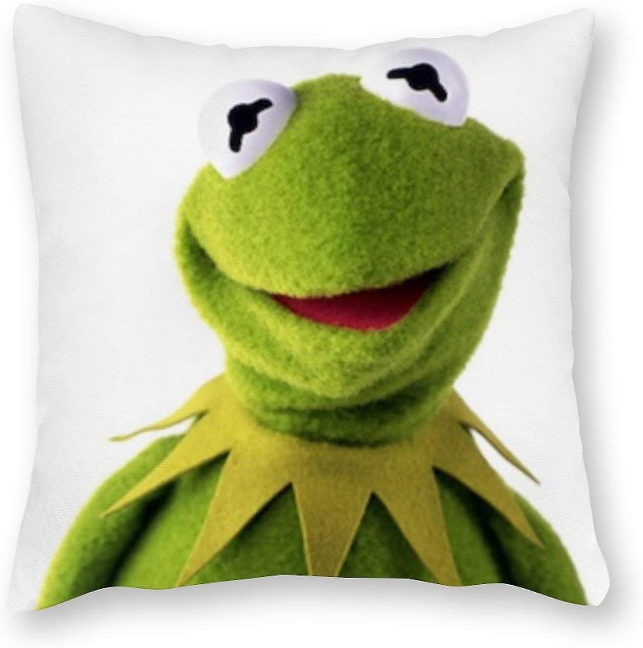 Kerota Kermit The Frog Cushion Pillow - Pop Art - Canvas Pillowcase Single - Without Filling pad - 45x45cm (Cover only) -s822