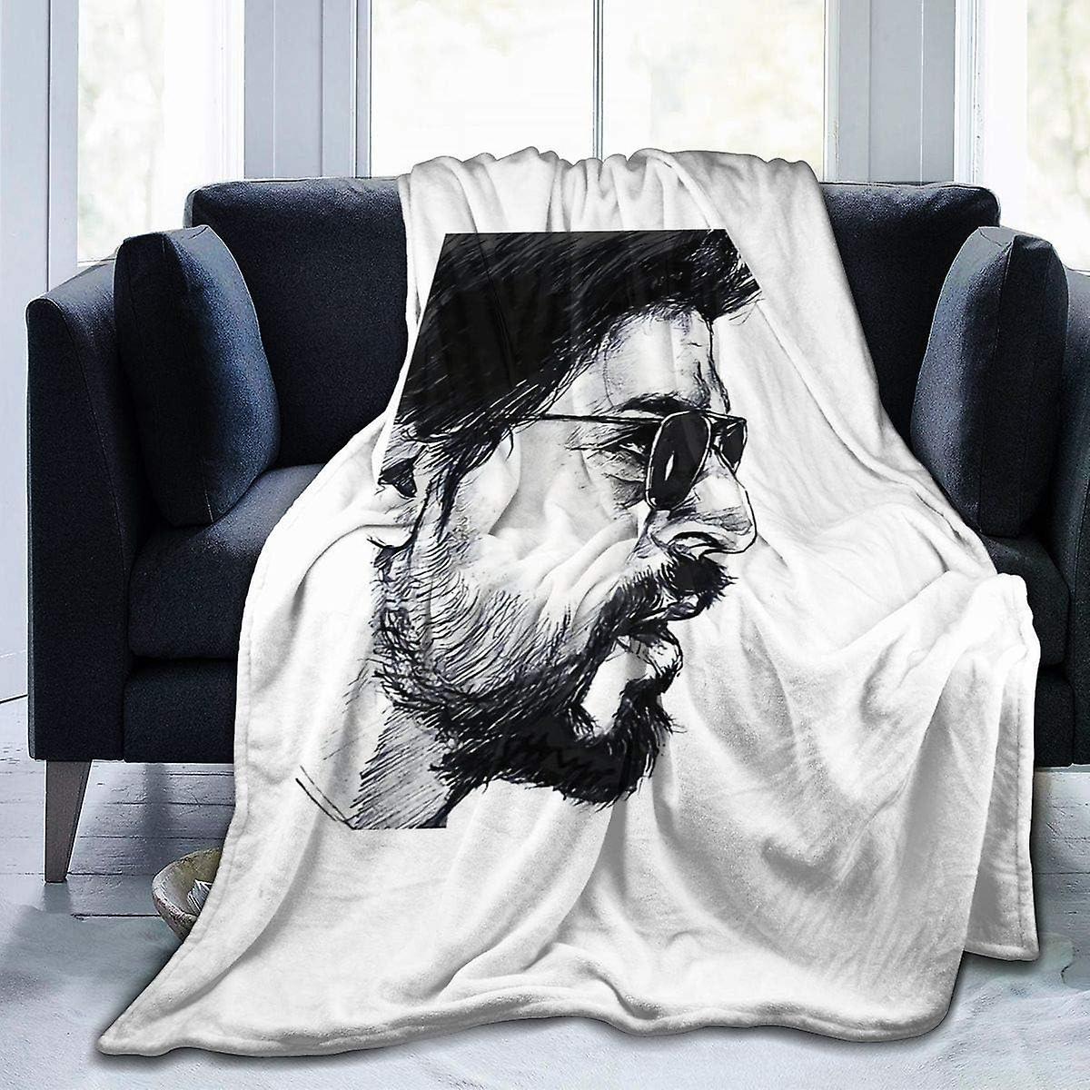 Kerota Super-Soft Shah Rukh Khan is Love Micro Fleece Blanket,Suitable for Sofa Blankets for Adults and Children,Bed Blankets a1948 125X100CM