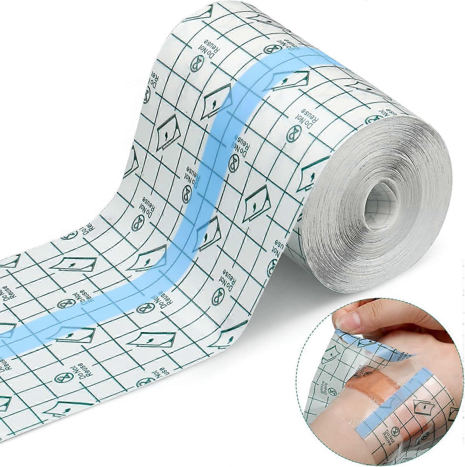 Unbrand Waterproof Bandage Transparent Film Dressing Cover Up Tape Tattoo Aftercare Adhesive Bandage Waterproof Wound Cover for Shower Shield 6cm X...