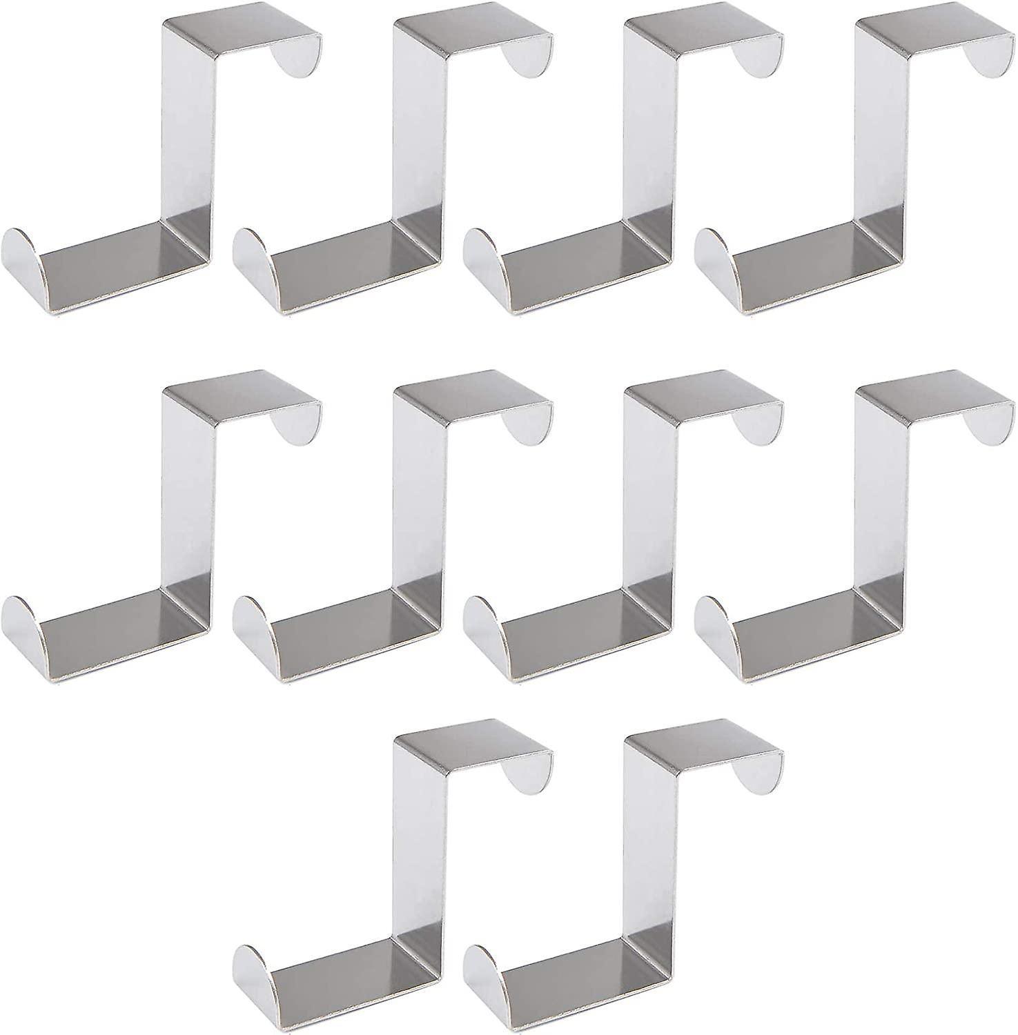 Yeye 7 Pack Over The Door Hooks,Free Moving Adjustable Stainless Steel Hooks,Z-Shaped Reversible Door Han