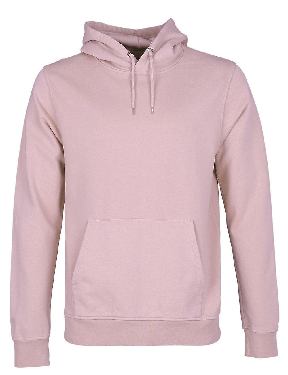 Men's Colorful Standard Organic Cotton Hooded Sweat - Faded Pink Medium