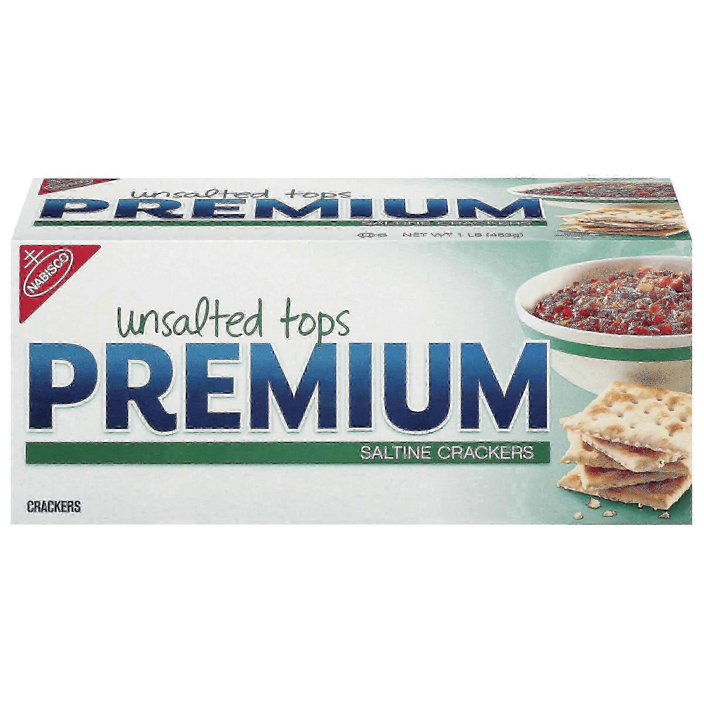 Premium Unsalted Tops Saltine Crackers, 16 Oz