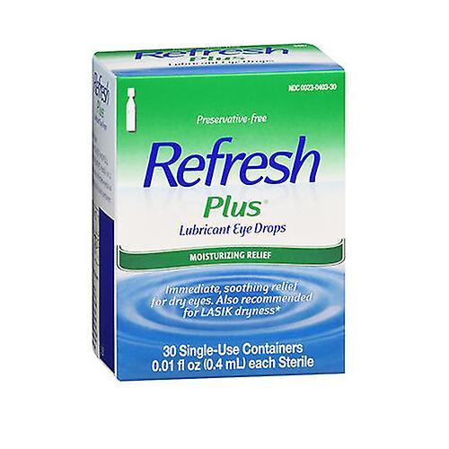 A&Z Pharmaceutical Refresh Plus Lubricant Eye Drops Single-Use Containers, Count of 30 (Pack of 1)