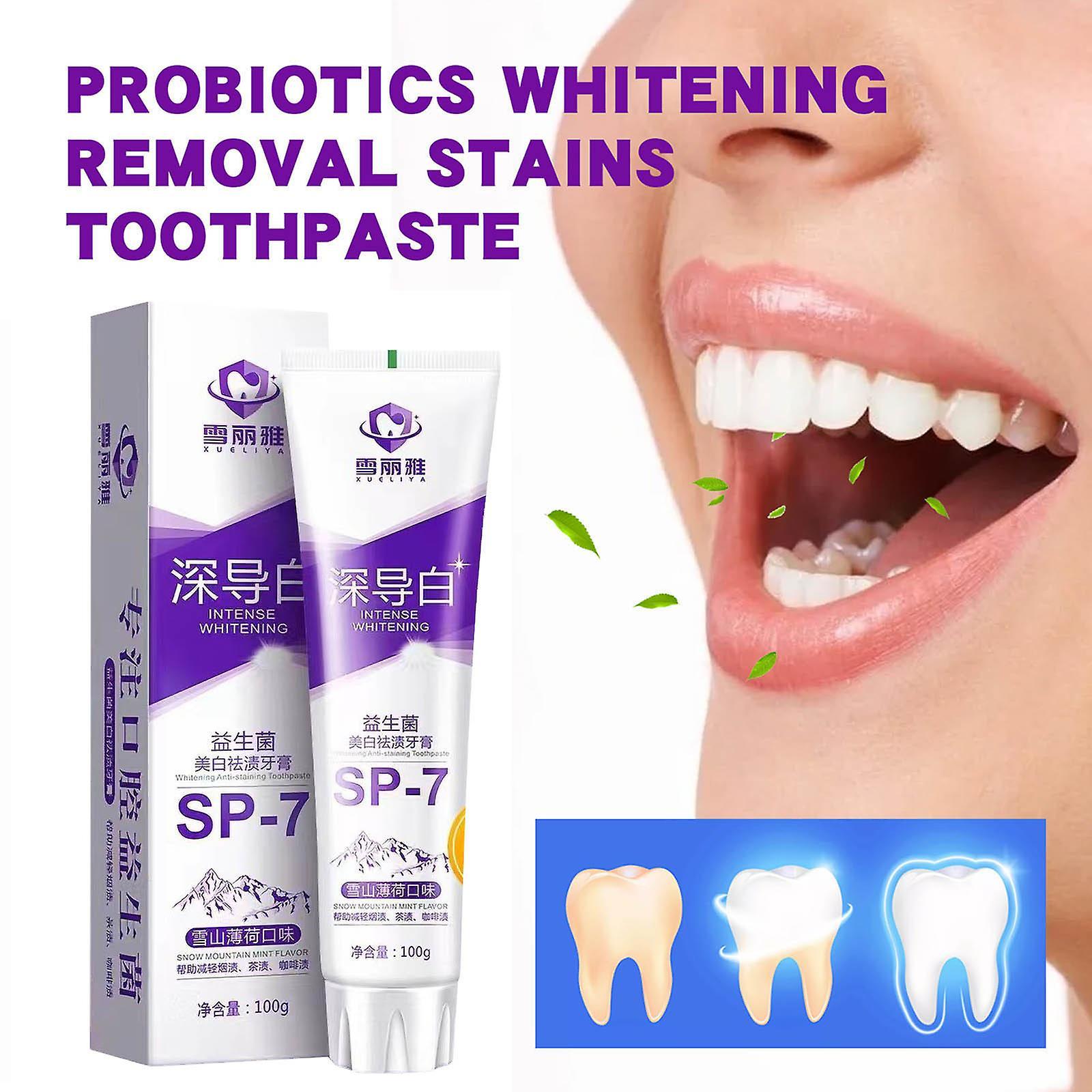 Flye SP- Toothpaste Fresh Breath Toothpaste SP-7 Ultra Whitening SP-7 Probiotic Whitening Toothpaste 100g 240858 Purple