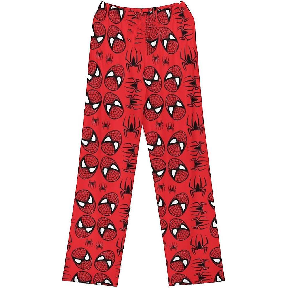 Bestdaily 2024 Hello Kitty Spiderman Pajamas Pants Y2k Fairy Sanrio Cartoon Flannel Autumn Cozy Warm Womens Soft Home Trousers Fashion Red Spiderman L